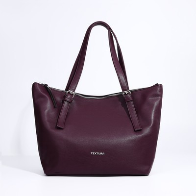 Сумка женская TEXTURA, шоппер, большой размер, цвет бордовый