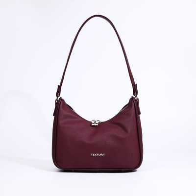 Сумка женская TEXTURA, багет, маленький размер, цвет бордовый