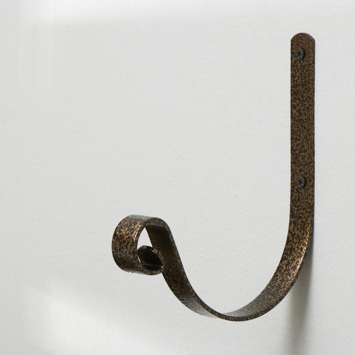 Кронштейн для кашпо, кованый, 18 см, металл, бронзовый - фото 1905780359