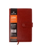 Ежедневник недатированный Calligrata, А5, 100 листов, с хлястиком, обложка ПВХ, коричневый - Фото 5