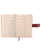 Ежедневник недатированный Calligrata, А5, 100 листов, с хлястиком, обложка ПВХ, коричневый - Фото 6