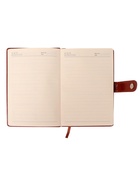 Ежедневник недатированный Calligrata, А5, 100 листов, с хлястиком, обложка ПВХ, коричневый - Фото 9