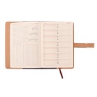 Ежедневник недатированный Calligrata, А5, в линейку, с хлястиком, 100 листов, обложка ПВХ, чёрный 6247983