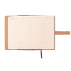 Ежедневник недатированный Calligrata, А5, в линейку, с хлястиком, 100 листов, обложка ПВХ, чёрный 6247983