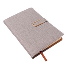 Ежедневник недатированный Calligrata, А5, в линейку, с хлястиком, 100 листов, обложка ПВХ, серый 6247985