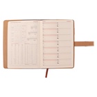 Ежедневник недатированный Calligrata, А5, в линейку, с хлястиком, 100 листов, обложка ПВХ, серый 6247985