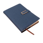 Ежедневник недатированный Calligrata, А5, в линейку, с хлястиком, 100 листов, обложка ПВХ, синий 6247986