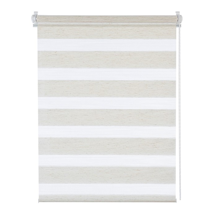 Рулонная штора день/ночь «Бейс», 50х160 см, цвет бежевый - Фото 1