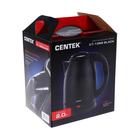 Чайник электрический Centek CT-1068, металл, 2 л, 2000 Вт, чёрный - Фото 6