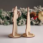 Фигурки для росписи «Дед Мороз с птичкой и Снегурочка с зайчиком», набор 2 шт., заготовка для творчества, 7.5×13×6 см 6895879