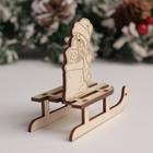 Сувенир Санки "Снеговик+подарок", 10х8,5х4,7 см (комплект 2 шт) - фото 25267420