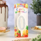 Свеча для торта «Суперблеск», 10.4 см, цифра 0, серебряная блестка - Фото 2