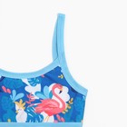 Купальник раздельный, цвет синий/фламинго, рост 116 см - фото 21261865