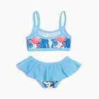 Купальник раздельный, цвет синий/фламинго, рост 128 см - фото 21261885