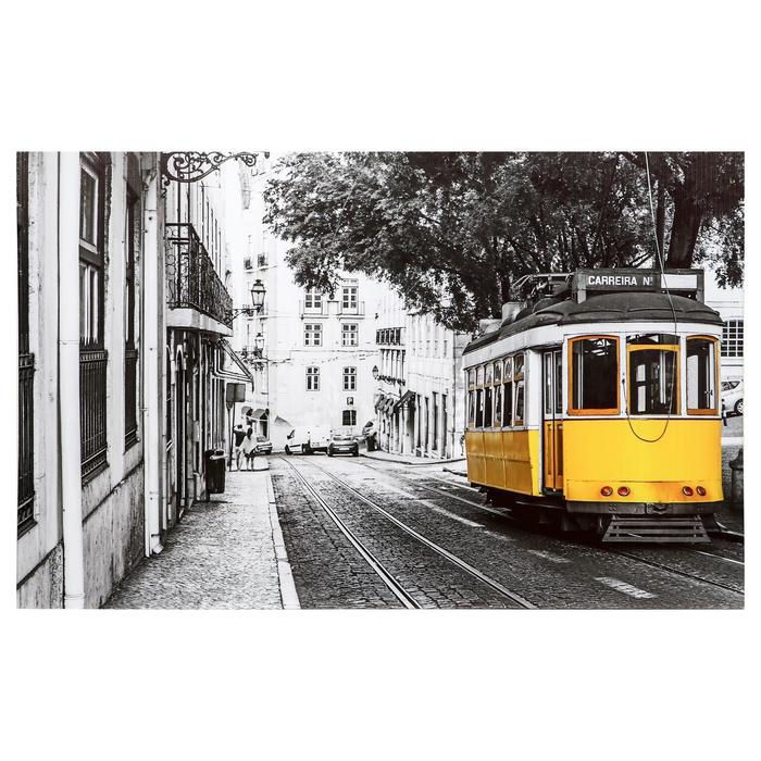 Картина на подрамнике "Жёлтый трамвай" 70*110