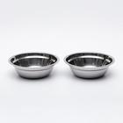Набор из 2  мисок на подставке,  2 х 700 мл, чёрная подставка - Фото 4