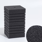 Губка прямоугольная для фильтра турбо № 14, 11×11×20 см, серая - Фото 1