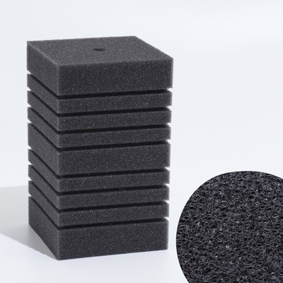 Губка прямоугольная для фильтра турбо № 14, 11×11×20 см, серая