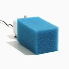 Губка прямоугольная для фильтра № 14, крупнопористая, 11 х 11 х 20 см, синяя - фото 35429889