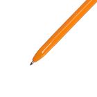 Ручка шариковая 0,7 мм, стержень зелёный, корпус оранжевый с зелёным колпачком - Фото 3