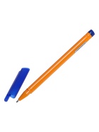 Ручка шариковая Calligrata, синий стержень, узел 1.0 мм, жёлтый треугольный корпус с синим колпачком - Фото 3