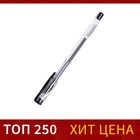 Ручка гелевая 0,5 мм, стержень чёрный, корпус прозрачный (штрихкод на штуке) - фото 110136877