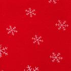 Велюр, снежинки, ширина 150 см., красный фон, цвет серебро - фото 9251409