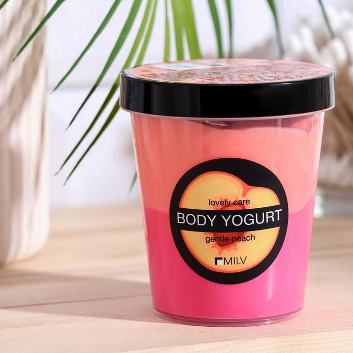 Крем-йогурт для тела Milv «Персик», двухцветный , 210 г - Фото 1