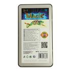 Карандаши цветные цельнографит 12 цветов Koh-I-Noor PROGRESSO MAGIC 8772, металлический пенал - Фото 6