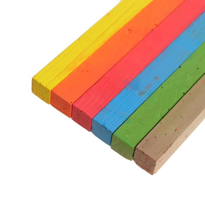 Мелки цветные 6 штук Koh-I-Noor 1125, прямоугольные - фото 1885157632
