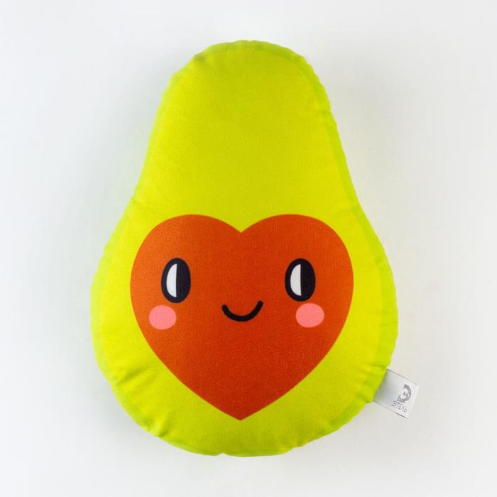 Подушка декоративная Этель Сердце авокадо 32х40 см, велюр, 100% п/э
