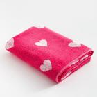 Полотенце махровое Крошка Я «Сердечки» 70х130 см, цв.розовый, 100% хл, 360гр/м2 - фото 119321920