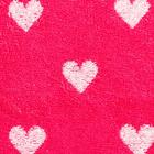 Полотенце махровое Крошка Я «Сердечки» 70х130 см, цв.розовый, 100% хл, 360гр/м2 - фото 119321921