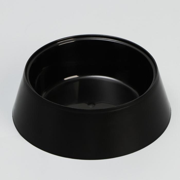 Миска 300 мл, 14,5 х 4,7 см, черный глянец - Фото 1