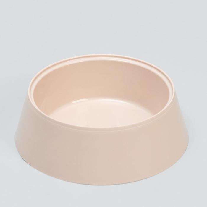Миска 300 мл, 14,5 х 4,7 см, бежевая - Фото 1