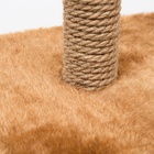 Комплекс для кошек с когтеточкой, угловой, 48×48×171 см, коричневый - Фото 8