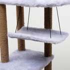 Комплекс для кошек, 48×48×171 см, угловой, с когтеточкой, с гамаком, серый - Фото 7