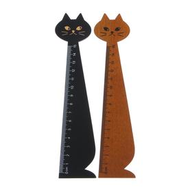 

Линейка деревянная 15 см, deVENTE фигурная Kitty (штрих-код), МИКС, в блистере