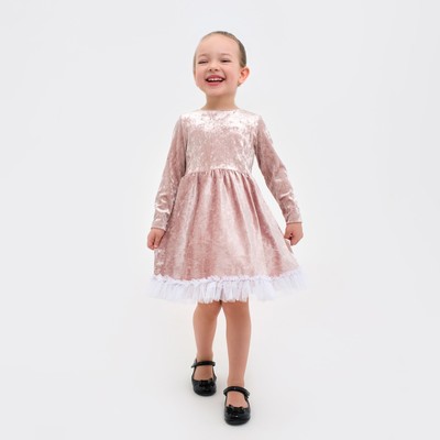 Платье для девочки нарядное KAFTAN «Куколка», розовое, рост 86-92 см