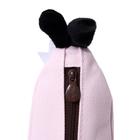 Пенал-тубус школьный на молнии «Заяц», розовый 673102