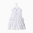 Платье для девочки MINAKU: Cotton collection цвет белый, р-р 128 - Фото 10