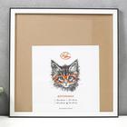 Фоторамка МДФ 45х45 см, белый с чёрным - Фото 1