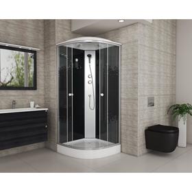 

Душевая кабина NG-4503-08 Black, 80х80х215 см, поддон 13 см, стекло мозаика