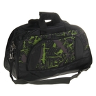 Сумка дорожная "Абстракция", 1 отдел, наружный карман, длинный ремень, цвет черно-зеленый - Фото 2