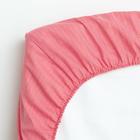 Простыня на резинке Крошка Я "Полоски" цв.белый/красный, 60*120+20см,бязь 125 гр/м2,100% х 5111191