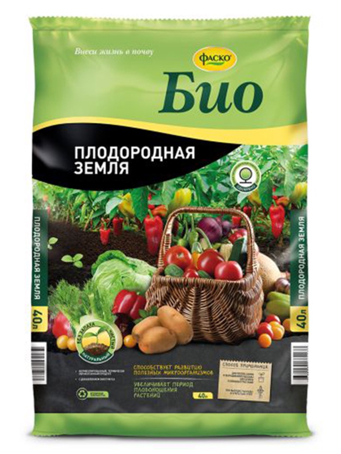 Грунт Фаско БИО Плодородная земля, 40 л