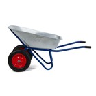 Тачка строительная, двухколёсная: груз/п 200 кг, объём 100 л, синие ручки 5104308 - фото 4522636
