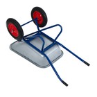 Тачка строительная, двухколёсная: груз/п 200 кг, объём 100 л, синие ручки 5104308 - фото 4522638