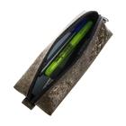 Пенал мягкий с 1 отделением, объёмный, 70 х 210 х 65, экокожа, эффект металлик, с наполнением, 8 предметов, «Чёрное золото» 6849707