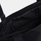 Сумка-шопер на молнии с подкладкой, цвет чёрный - Фото 3